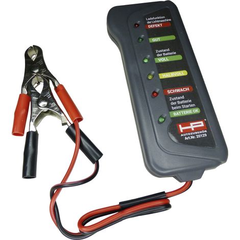 HP Autozubehör Kfz-Batterietester 12 V Batterieprüfung, Kontrolle Lichtmaschine, Ladeüberwachung 23