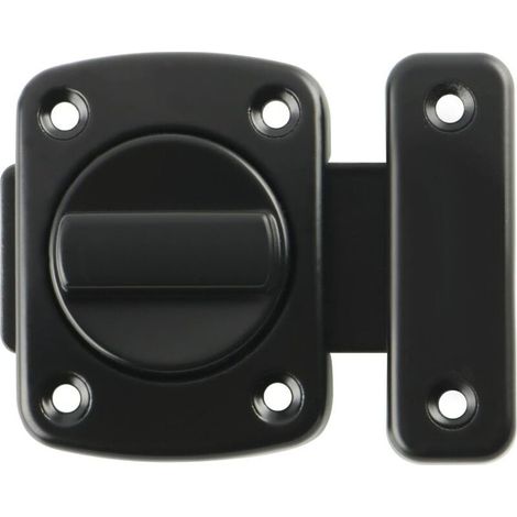 Verrou à pêne dormant pour porte, fenêtre, armoire ou jardin – 6 pièces en métal noir mat, fixation facile et robuste (1/5)