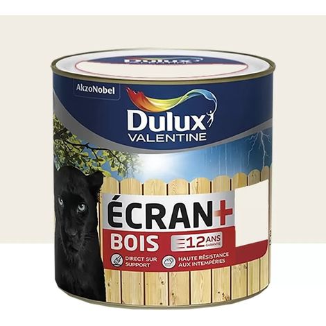 Peinture bois DULUX VALENTINE Ecran+ Bois Blanc pur 2 L (1/2)