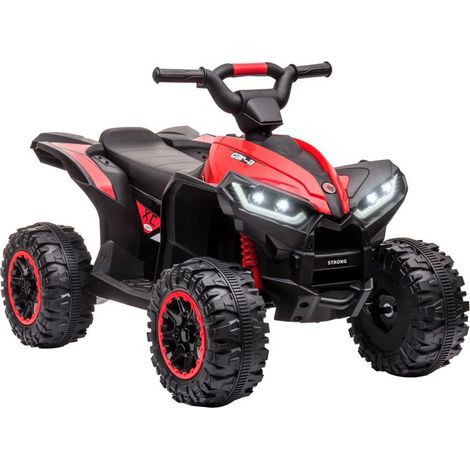 QUAD ELETTRICO PER BAMBINI 12V. 2 VELOCITÀ. RUOTE LARGHE CON SOSPENSIONI E FARI LED. ETÀ 3-5 ANNI. ROSSO (1/5)