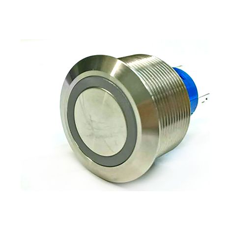 Bouton-poussoir, Momentané lumineux, LED Vert, Unipolaire à deux directions (1RT), 3 A, 5 A, Montage panneau ( Prix pour 1 )