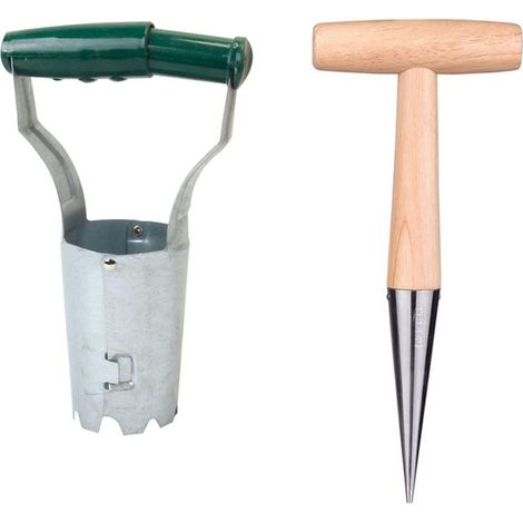 2 Pots de Fleurs à bulbes avec plantoir, plantoir pour bulbes de Plantation, Ensemble d'outils de Jardin pour Planter des Fleurs et semis (1/5)