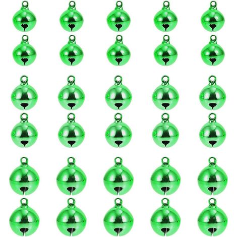30 petites cloches de Noël délicates pour sapin, cloches décoratives simples-3X2X2CM-Green