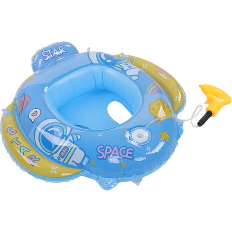 Umweltfreundliche PVC-Schwimmboje, sicheres aufblasbares Floß für Kinder von 1 bis 5 Jahren – Blau (1/5)