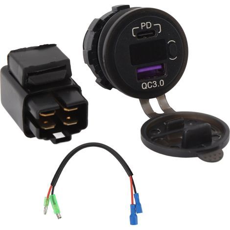 Chargeur USB pour moto 12 V CC PD Fast Charge 3.0, résistant à l'eau, pour Versys650, Versys1000 et VersysX300 (1/5)