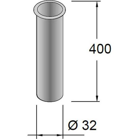 Salgar Zusatzrohr Höhe für jeden Siphonanschluss Ø32 x 400 mm