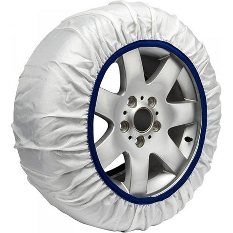 Calze Da Neve per Auto Omologate EN 16662-1 2020 Modello Bianco Standard Misura XS