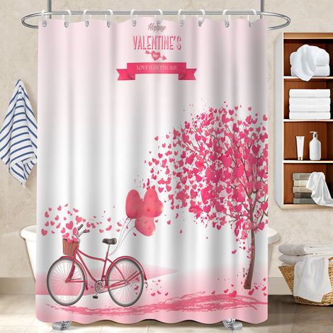 Rideau polyester pour douche 180x180 design rideau séchage rapide pour idéal location saisonnière (1/5)