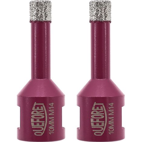Forets Diamant pour Carrelage 10mm x M14-2 Pièces Trépan de Forage pour Céramique Porcelaine Marbre Granit pour Meuleuse d'Angle (1/5)