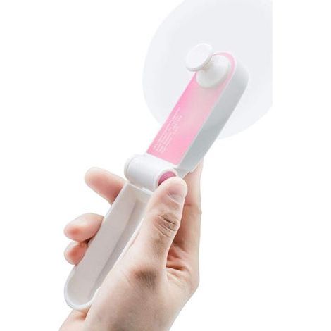 Mini ventilateur électrique portable, rechargeable et pliable, alimenté par USB, idéal pour les voyages et les activités de plein air (rose)-AquaForge (1/5)
