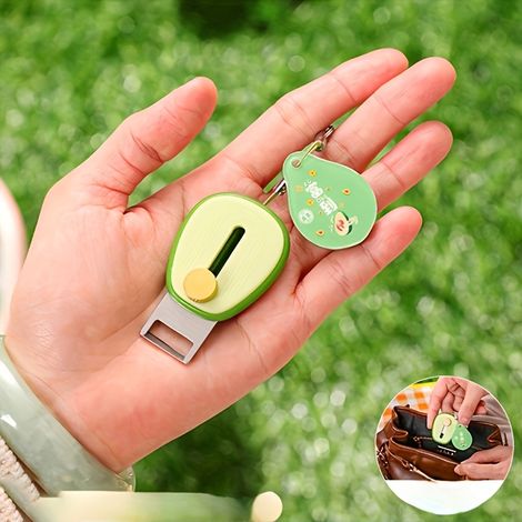 3 éplucheurs portables en acier inoxydable (3 pcs), multifonctions pour fruits et légumes, type porte-clés, adaptés aux voyages et au camping, couleur verte (1/4)