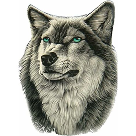 4pcs Loup Stickers Autocollants Voiture Personnalisé Autocollant Capot Voiture Loup Stickers Autocollants Stickers Voiture Tuning pour SUV Voiture Camion 3022cm (1/5)