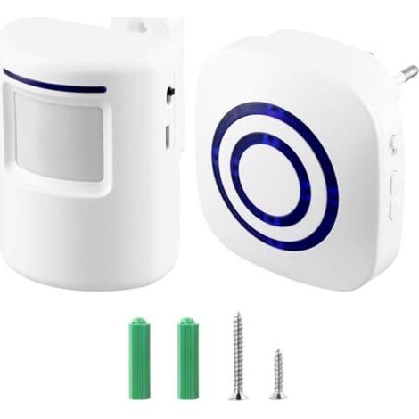 Wireless Doorbell, Shop Entrance Doorbell, 1 Receiver and 1 PIR Motion Detector, 38 Melodies at 3 Volume Levels (1/5)