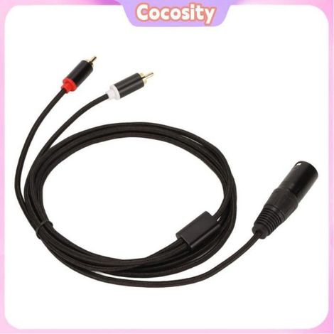 Cocosity XLR à 2 câble Xlr mâle à 2 câble Hifi Signal clair Signal sans perte xlr y cordon de son lecteur 2m / 6,56 pieds (1/5)