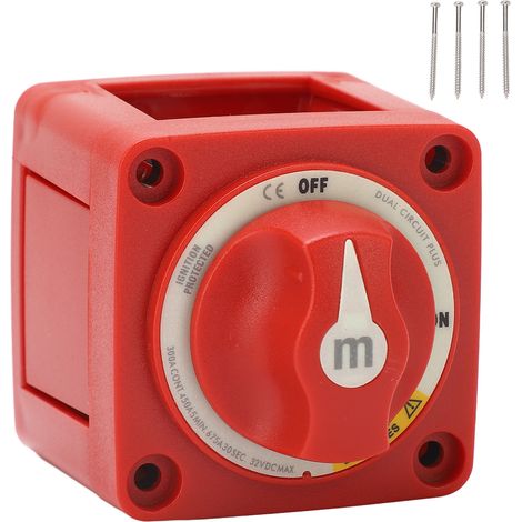 Sélecteur de batterie 300A DC 32V, 3 vitesses M10 X 4, double Circuit, mise hors tension, déconnexion pour RV, Marine, automobile (1/5)