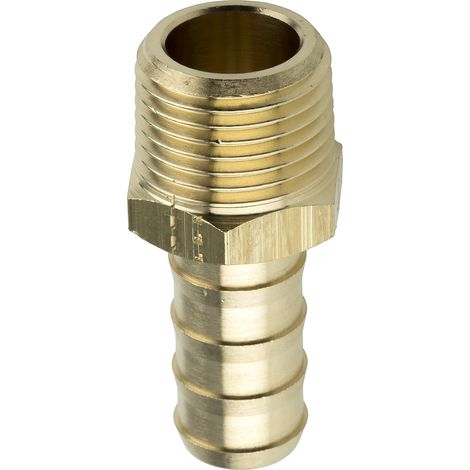 Raccord cannelé Legris BSPT 1/2" mâle Cannelé mâle pour tuyau 13 mm en Laiton, Droit ( Prix pour Boîte de 10 )