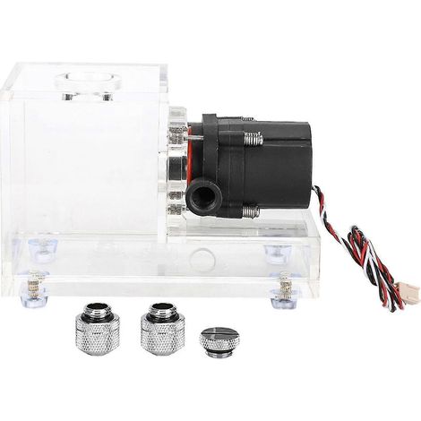 Réservoir de refroidissement à eau en acrylique transparent intégré de 600 ml avec pompe à eau intégrée PC, débit de 600 l/h ( ) (1/5)