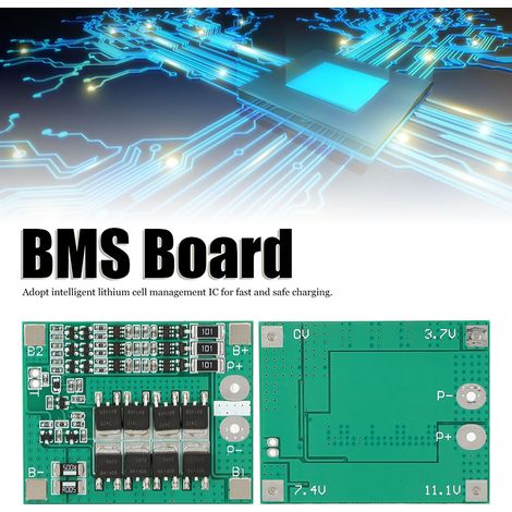 Carte de Protection BMS 3S 12V 40A pour Batterie Li-ion avec Équilibrage de Charge (1/5)