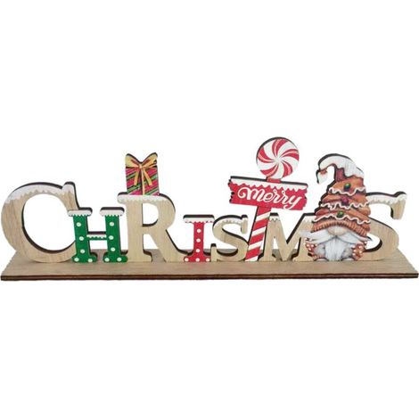 SCRITTA CHRISTMAS IN LEGNO 30X11CM GIOCOPLAST DECORAZIONE NATALIZIA