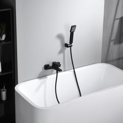 Imex -  Grifo Monomando Ducha y Bañera  Negro Serie Art