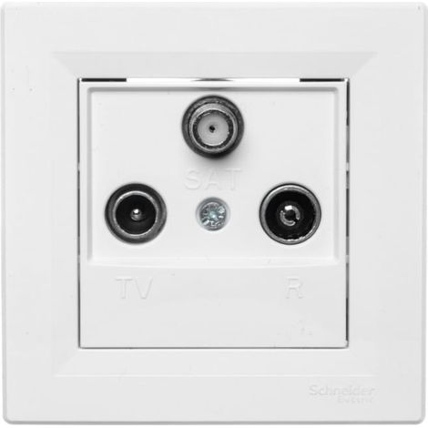 ASFORA WHITE RTV-SAT FINAL SOCKET 1DB SPRING TERMINALS EPH3500121
