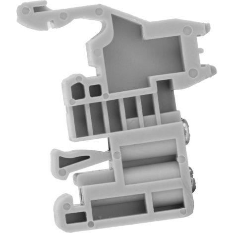 50 Stück 35 mm DIN-Schienen-Klemmenblock-Endbefestigungsclips, grau (Modell 12) (1/5)
