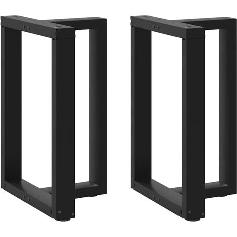 Maison Exclusive - Gambe per tavolo da pranzo forma T 2 pz nere 60x35x(72-73) cm (1/5)