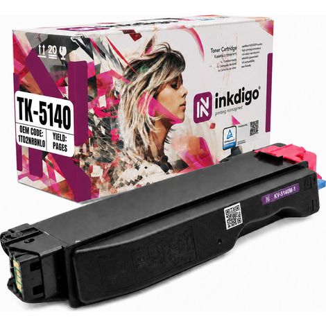 Toner Inkdigo TK5140M compatibile con Kyocera ecosys M6030cdn P6130cdn certificato TÜV (1/5)