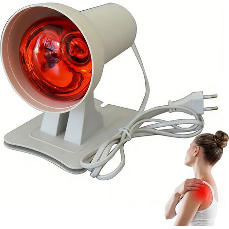 Lampe de luminothérapie infrarouge, lampe chauffante infrarouge, angle réglable, 110 W, pour détendre les muscles fatigués, 11,5 x 17 x 18,5 cm (1/5)
