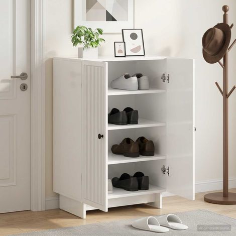 vidaXL Shoe Cabinet EDE 59.5 x 39.5 x 90 cm Engineered Wood (1/5)