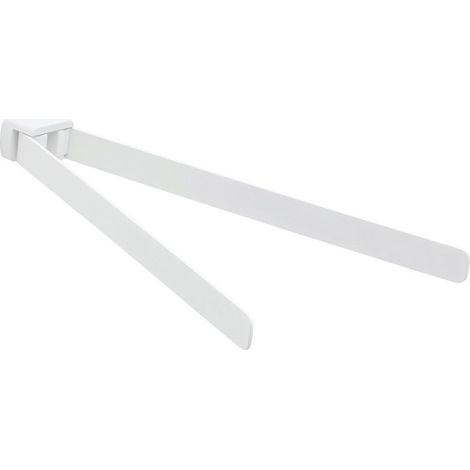 Toallero Articulado De Latón Cromado Blanco Mate - Fijación Con Tornillos Incluida  Giacinto