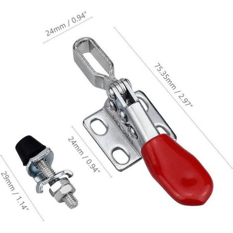 6pcs Pinces à bascule en métal - Serrage à genouillère vertical Capacité 27 kg plaqué antirouille - Soudage et rivetage - GH 201 (1/5)