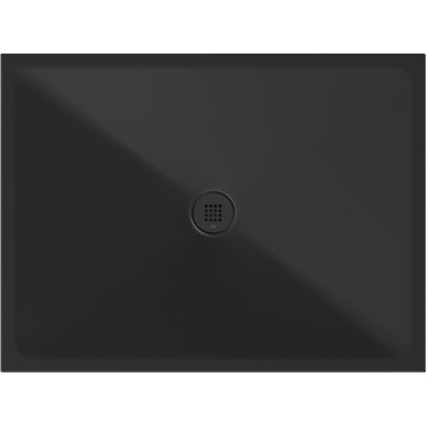 Receveur de douche rectangulaire en céramique 120x90x2cm, noir mat