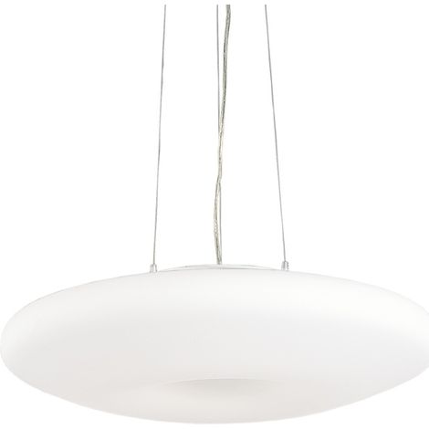 Sospensione Moderna Glory Vetro Bianco 3 Luci E27 D50Cm (1/3)