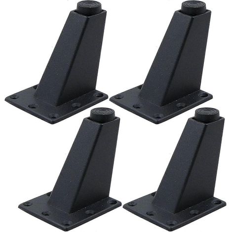 Pieds de canapé et de table, ensemble de 4 pièces, 8x7x6 cm, en aluminium lisse et résistant à l'usure. (1/5)