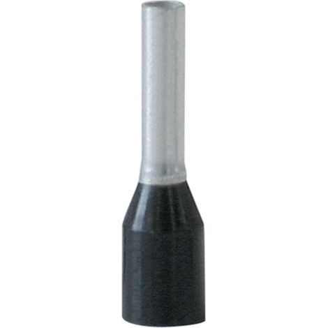 Innesto terminale L.L1/L2 14,0/8,0mm nero con anello di bloccaggio 100 pezzi/confezione (1/2)