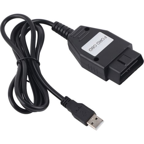 Jeffergarden Câble de diagnostic de voiture avec interface OBD Câble USB, utilisé pour la détection des défauts de voiture, adapté à Ford-DOU