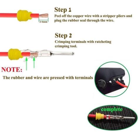 NALOOKAMIC connecteur étanche,10 Kits connecteurs de Fils électriques autobloquants à 4 Broches Marine pour Les connexions de Voiture,Camion,Bateau et Autres Fils