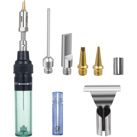 Fer à souder à gaz, fer à souder pour station de soudage multifonctionnelle, chalumeau à gaz sans fil, outil de soudage en stylo 1300℃ (2372℉) (1/5)