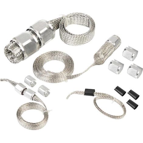 Kit de gaine tressée pour tuyau de chauffage à carburant et vide universel pour voiture, couleur argentée. (1/5)
