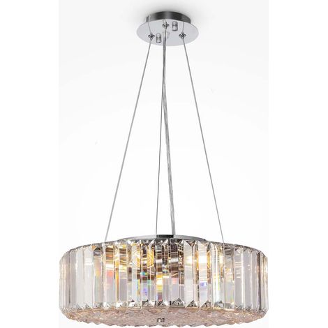 Maytoni Recinto Plafonnier Recinto moderne à 6 lampes chromées en cristal (1/5)