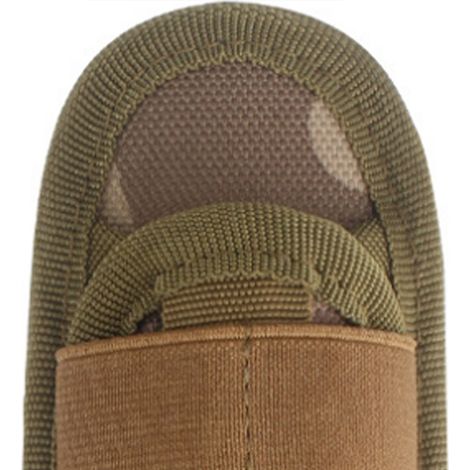 Étui de ceinture pour lampe torche, rotatif à 360°, en nylon anti-déchirure et anti-rayures, portable, pour activités de plein air, couleur kaki. (1/5)