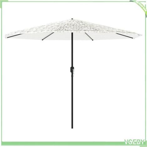 Parasol de jardin - FAFEICY - 4005112 - 324x324x247 cm - Mât acier enduit de poudre - Mécanisme à manivelle (1/5)