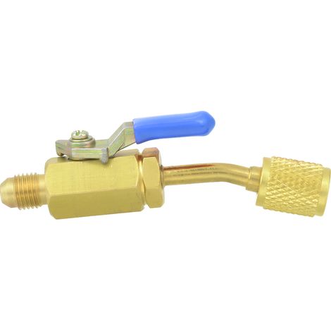 Robinet D Arrêt Manuel En Laiton Quart De Tour Pour Réfrigération R12 R134a R410a - Bleu (1/5)