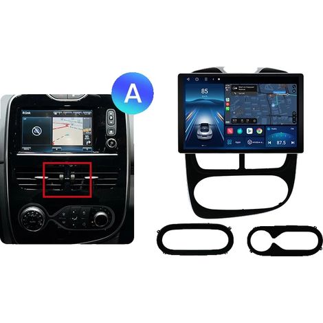 Radio de coche, tamaño de pantalla, compatibilidad con smartphone, compatible con Renault Clio 4 ZOE, X7 MAX (4GB-64GB) - 13,1 pulgadas - A (1/2)