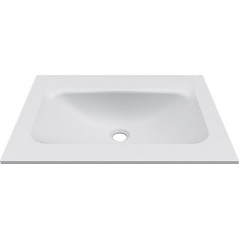 Lavabo da incasso per mobili 60,5 cm in keratek bianco opaco  KK-6005BEL kamalu