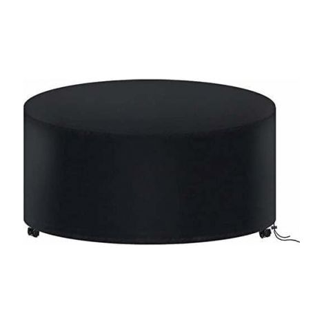 Housse de Protection Table Ronde de Jardin 180 X 90CM, Housse Salon de Jardin Imperméable, 210D Oxford Bache Protection Table Exterieur Ronde (1/5)