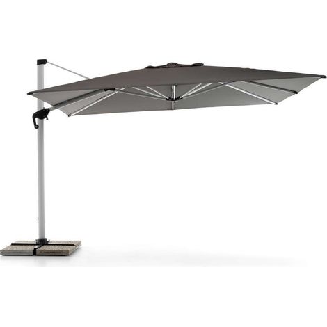 Parasol Viro 4x4m antracita con brazo decentrado (1/4)