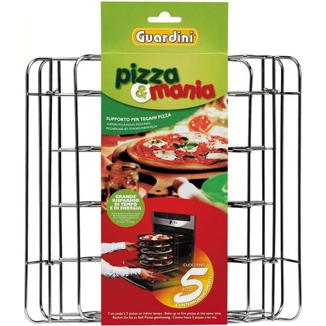 Guardini, Griglia porta tegami pizze, Adatta per tegami pizza di Ø 28 cm o Ø 32 cm, Acciaio cromato, Made in Italy, Linea Pizza & Mania (1/2)