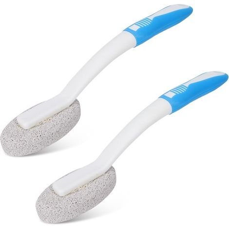 pièces - Pierre ponce pour WC - Brosse WC - Pierre de nettoyage - Brosse - Pierre ponce pour nettoyage - Détartrant - 30cm - bleu - plastique (1/5)